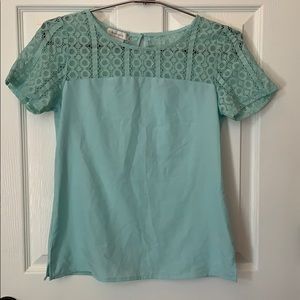 Aquamarine Keyhole Top